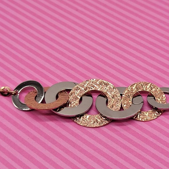 Rebecca Made in Italy R-Zero Rose Gold Over Bronze Steel Chain Bracelet - Picture 8 of 11